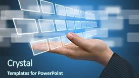  Presentation with hold hand - PPT theme with next generation - business hand hold blank technology background and a ocean colored foreground