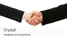  Presentation with skin care for men and women - Cool new presentation theme with business handshake men and women backdrop and a  colored foreground