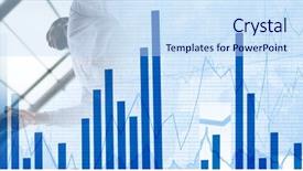  Presentation with glass ceiling - Slide deck enhanced with ceiling with blue finance graph background and a sky blue colored foreground