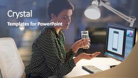  Presentation with health drug - Colorful presentation theme enhanced with business health problem and deadline backdrop and a ocean colored foreground