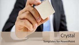  Presentation with human resources - Presentation design having business hierarchy and human resource background and a  colored foreground