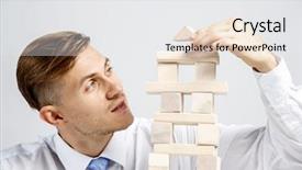  Presentation with human resources - Theme with business hierarchy and human resource background and a  colored foreground