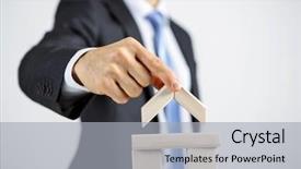  Presentation with human resources - Slide set with business hierarchy and human resource background and a  colored foreground