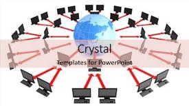  Presentation with abstract business world - Presentation design having business image world map background and a lemonade colored foreground