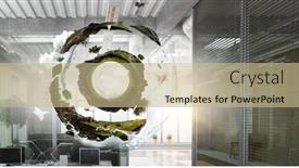  Presentation with defense - Presentation theme with business-in-defense background and a mint green colored foreground