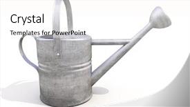  Presentation with metal - Colorful presentation theme enhanced with business incubation - watering can made of metal backdrop and a  colored foreground