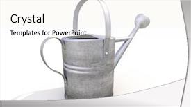  Presentation with made in america - Cool new slide set with business incubation - watering can made of metal backdrop and a cream colored foreground