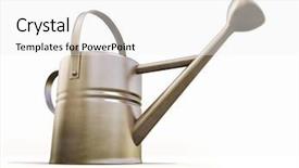  Presentation with metal - Amazing presentation theme having business incubation - watering can made of metal backdrop and a  colored foreground