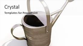  Presentation with metal - Colorful presentation enhanced with business incubation - watering can made of metal backdrop and a  colored foreground