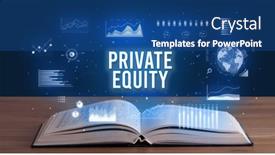  Presentation with business book - Amazing slide set having business-inscription-coming-out backdrop and a ocean colored foreground