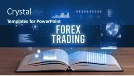  Presentation with business-book - Slide set with business-inscription-coming-out background and a ocean colored foreground