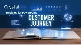  Presentation with business-book - PPT layouts featuring business-inscription-coming-out background and a ocean colored foreground