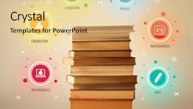  Presentation with books - PPT layouts enhanced with business inteligence - books on top with colorful background and a lemonade colored foreground