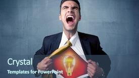  Presentation with breast cancer light shirt - Slides enhanced with business inteligence - businessman ripping off shirt background and a ocean colored foreground