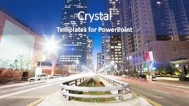  Presentation with downtown los angeles - Cool new presentation theme with business inteligence - busy traffic on road backdrop and a  colored foreground