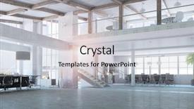  Presentation with interior - PPT theme featuring business interiors - elegant office interior background and a lemonade colored foreground