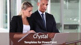  Presentation with legislative committee assistant - Presentation design consisting of business intern - businessman and young assistant rushing background and a tawny brown colored foreground