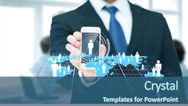  Presentation with internet - Cool new slide set with business internet and technology concept backdrop and a ocean colored foreground