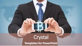  Presentation with money bitcoin - Beautiful slide deck featuring business internet money and technology backdrop and a  colored foreground