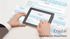  Presentation with web design - Presentation theme having business-internet-web-design background and a lemonade colored foreground