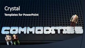 Presentation with commodities - Theme having business investment concept picture - commodities background and a black colored foreground