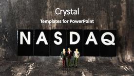  Presentation with nasdaq - PPT layouts featuring business investment concept picture - nasdaq background and a dark gray colored foreground