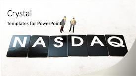  Presentation with nasdaq - Cool new slides with business investment concept picture - nasdaq backdrop and a white colored foreground