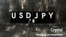  Presentation with stock market abstract business concept - PPT theme with business investment concept picture - usd background and a dark gray colored foreground