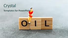  Presentation with investment - Slide set featuring business investment concept picture - oil background and a sky blue colored foreground