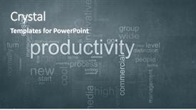  Presentation with chalk board - Amazing presentation design having business keywords collage on chalk backdrop and a gray colored foreground