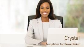  Presentation with african americans and food - Colorful presentation enhanced with business lady - attractive african businesswoman sitting backdrop and a lemonade colored foreground
