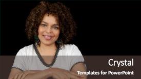  Presentation with black woman - Audience pleasing presentation design consisting of business lady - beautiful afro american woman backdrop and a  colored foreground