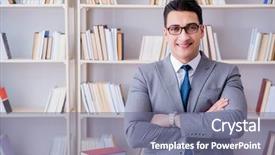  Presentation with law enforcement police dispatcher working - Presentation theme consisting of business law student working studying background and a gray colored foreground