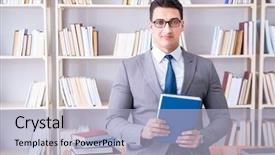  Presentation with law enforcement police dispatcher working - Cool new slides with business law student working studying backdrop and a light blue colored foreground