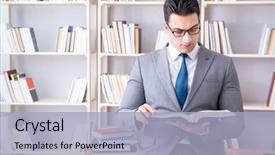  Presentation with law - Amazing PPT layouts having business law student working studying backdrop and a light blue colored foreground