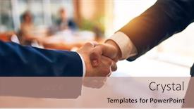  Presentation with law firm - Beautiful PPT layouts featuring business-lawyers-workers-meeting backdrop and a coral colored foreground