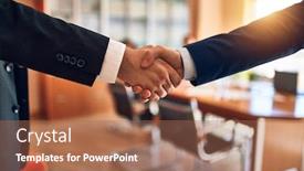  Presentation with law firm - Cool new slide set with business-lawyers-workers-meeting backdrop and a coral colored foreground