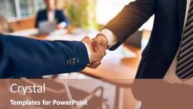  Presentation with law firm - Beautiful slide deck featuring business-lawyers-workers-meeting backdrop and a coral colored foreground