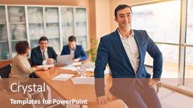  Presentation with law firm - Presentation theme consisting of business-lawyers-workers-meeting background and a coral colored foreground