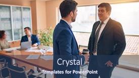  Presentation with law firm - Cool new slide set with business-lawyers-workers-meeting backdrop and a ocean colored foreground