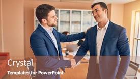  Presentation with law firm - Presentation with business-lawyers-workers-meeting background and a coral colored foreground