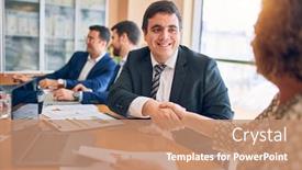  Presentation with law firm - Audience pleasing theme consisting of business-lawyers-workers-meeting backdrop and a coral colored foreground