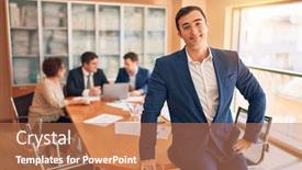  Presentation with law firm - Beautiful slide set featuring business-lawyers-workers-meeting backdrop and a coral colored foreground