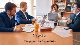  Presentation with law firm - Audience pleasing slide deck consisting of business-lawyers-workers-meeting backdrop and a coral colored foreground