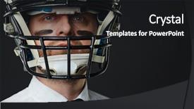  Presentation with leader - PPT theme featuring business leader background and a black colored foreground