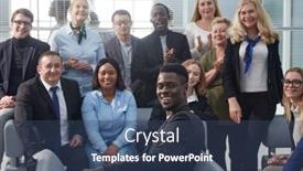  Presentation with business leaders - Cool new theme with business-leaders-with-a-group backdrop and a ocean colored foreground