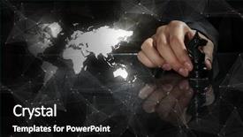  Presentation with strategy - Cool new slide deck with business leadership strategy mixed media backdrop and a black colored foreground