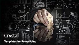  Presentation with strategy - Slide deck having business leadership strategy background and a black colored foreground