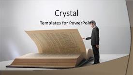  Presentation with business book - Theme enhanced with business letter - businessman leafing through a book background and a white colored foreground