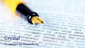  Presentation with fountain pen - Slides featuring white sunflower seed on black background of seeds note shallow depth of field background and a gray colored foreground
